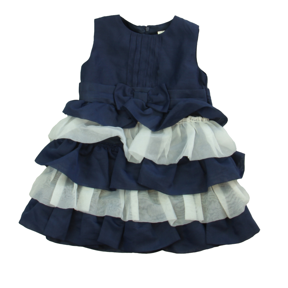 Dorissa Girls Blue | White Special Occasion Dress size: 18 Months